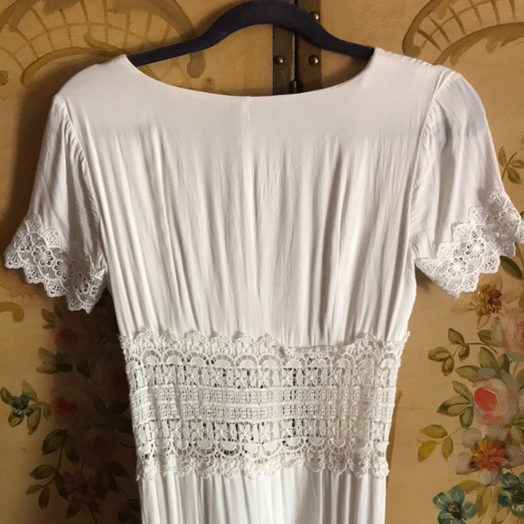 🔮Majorelle White Bohemian Lace Jumpsuit - Picture 8 of 9